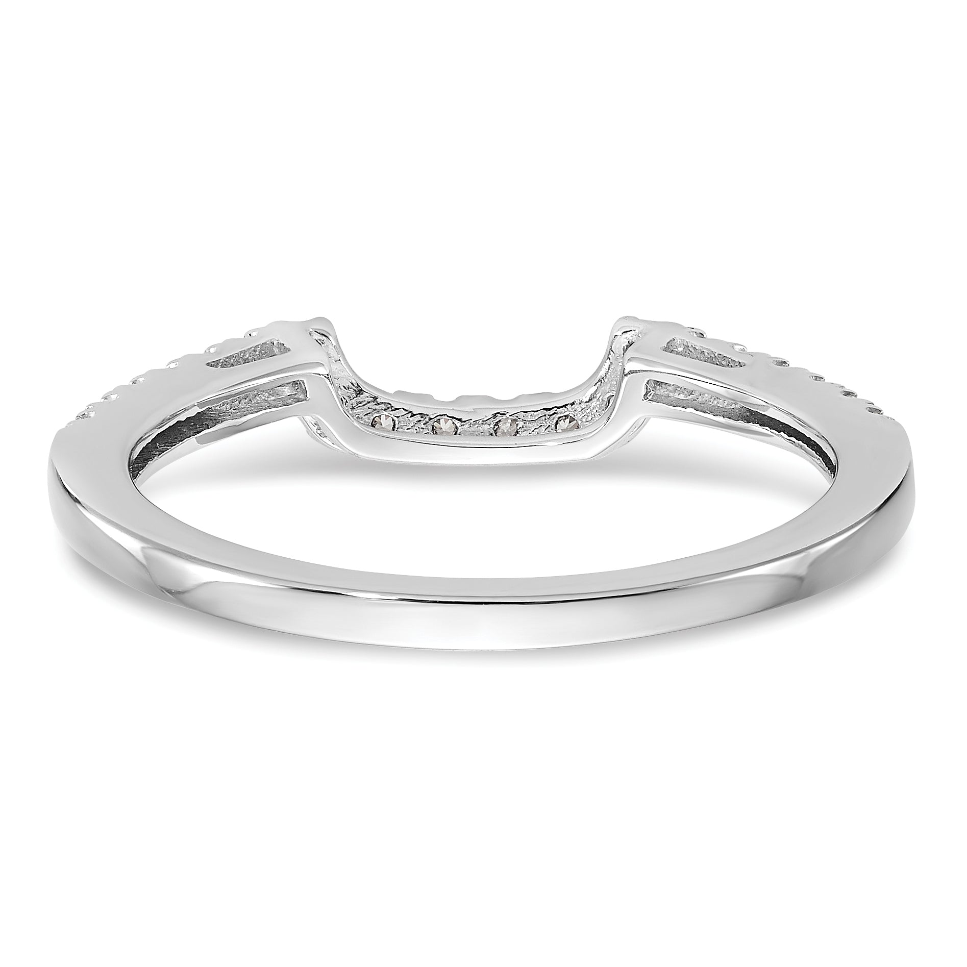 0.20ct. CZ Solid Real 14K White Gold Wedding Wedding Band Ring