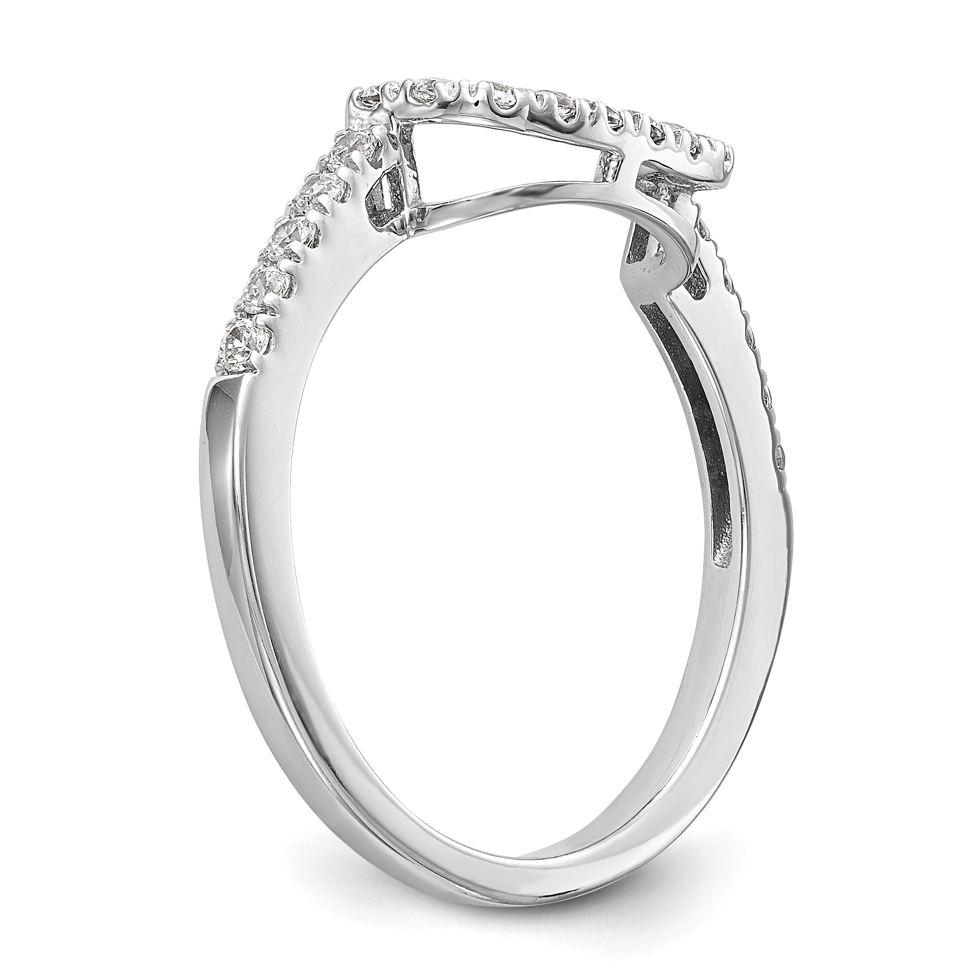 0.20ct. CZ Solid Real 14K White Gold Wedding Wedding Band Ring