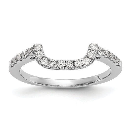 0.20ct. CZ Solid Real 14K White Gold Wedding Wedding Band Ring