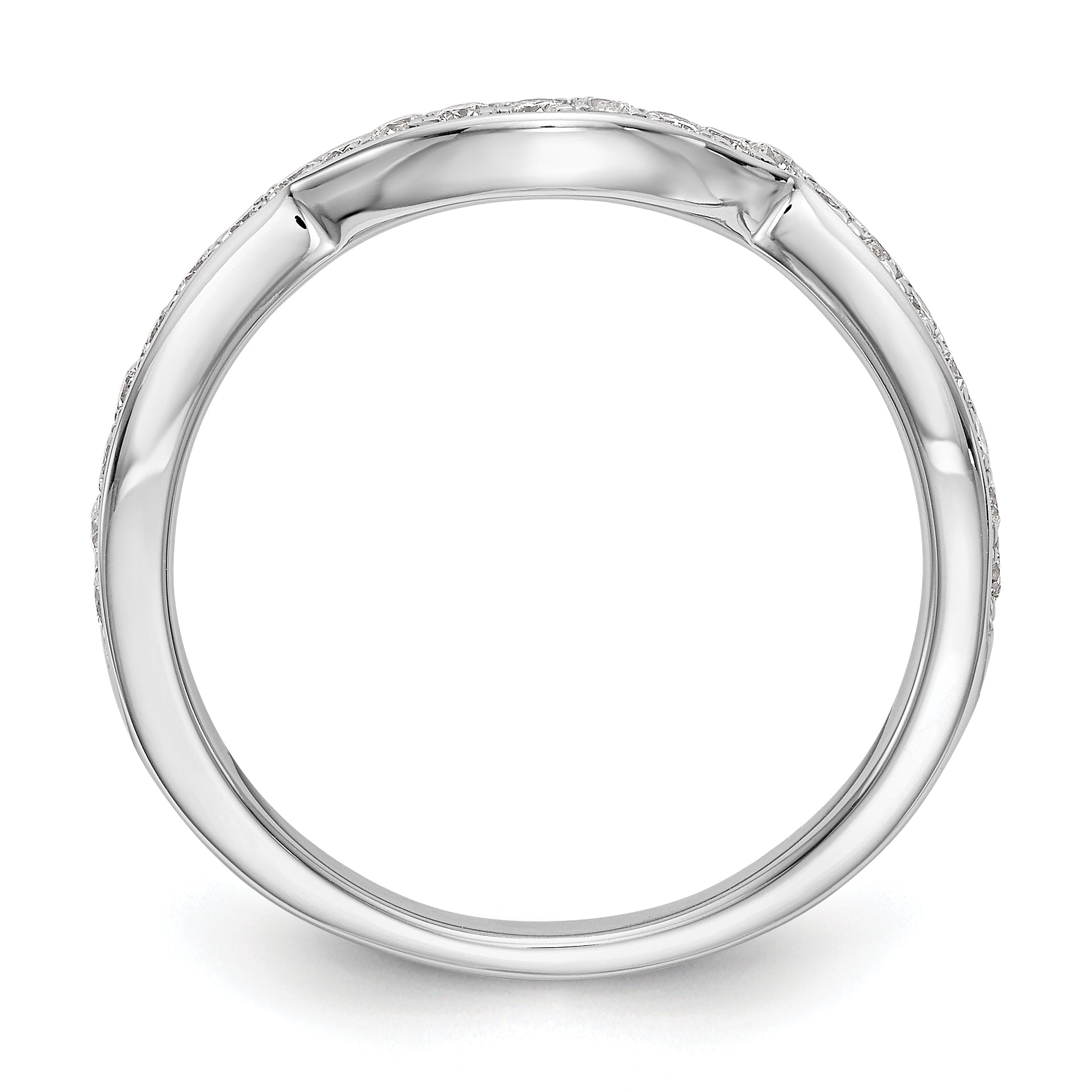 0.40ct. CZ Solid Real 14K White Gold Wedding Wedding Band Ring