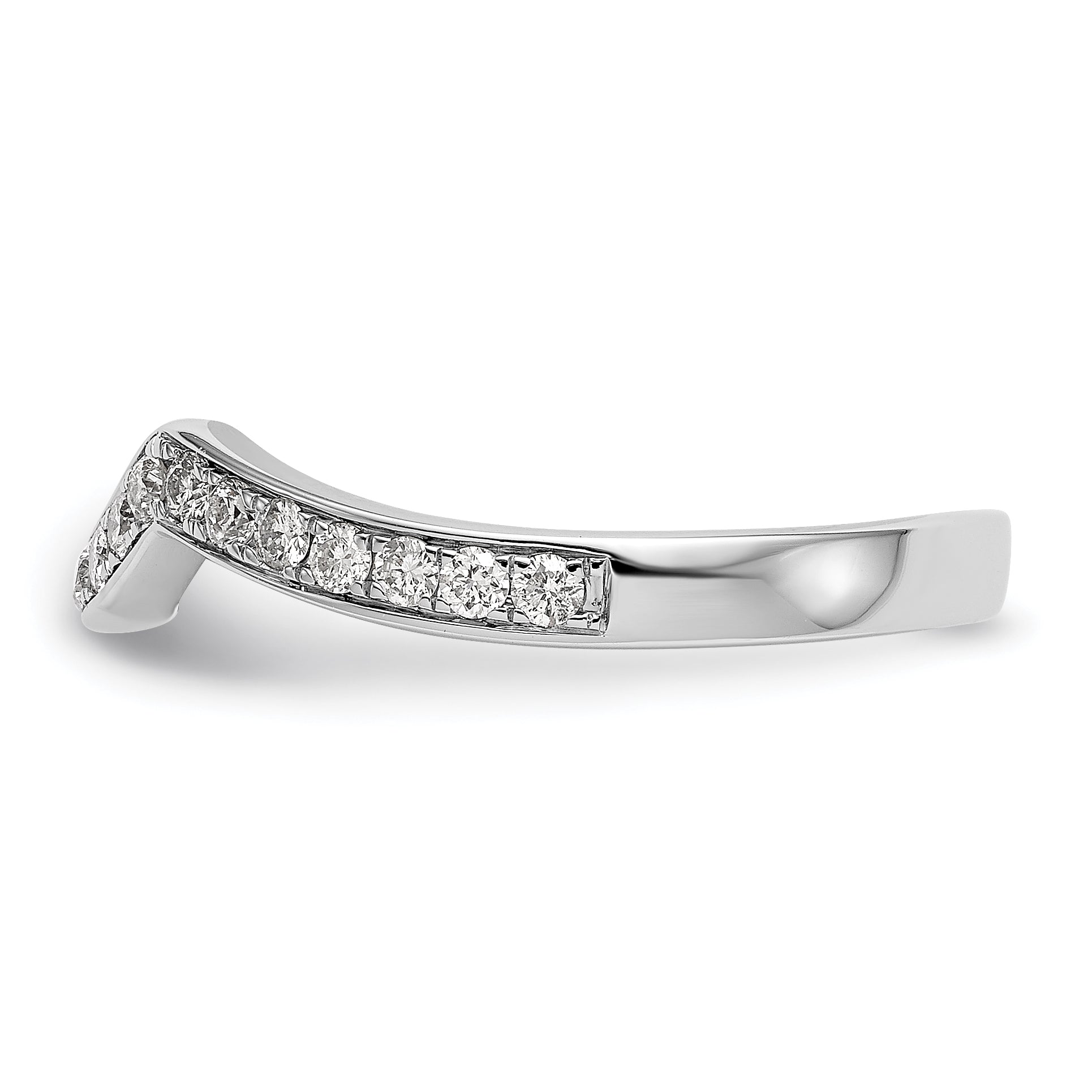 0.40ct. CZ Solid Real 14K White Gold Wedding Wedding Band Ring