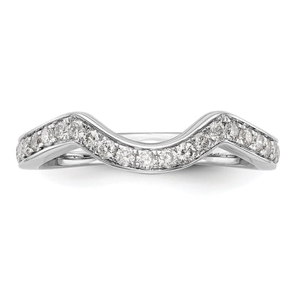 0.40ct. CZ Solid Real 14K White Gold Wedding Wedding Band Ring