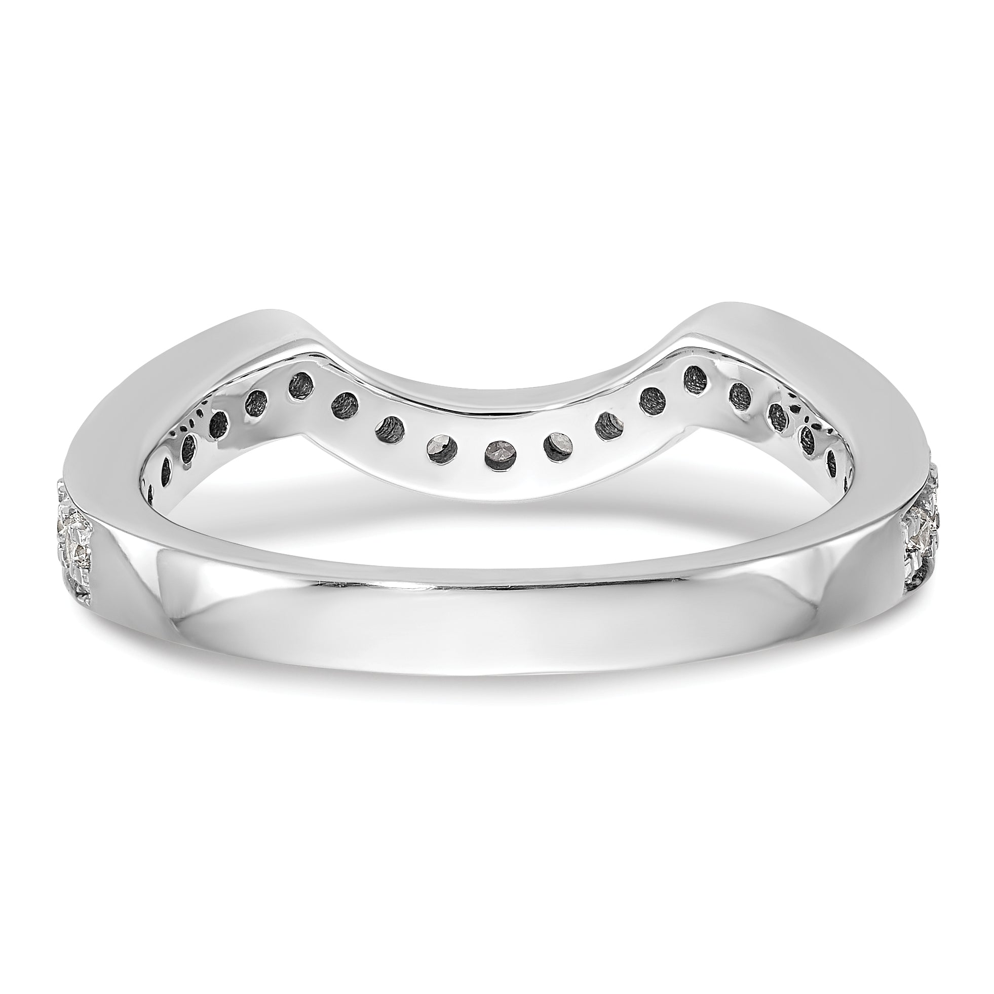 0.40ct. CZ Solid Real 14K White Gold Wedding Wedding Band Ring