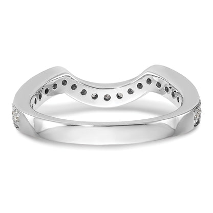 0.40ct. CZ Solid Real 14K White Gold Wedding Wedding Band Ring