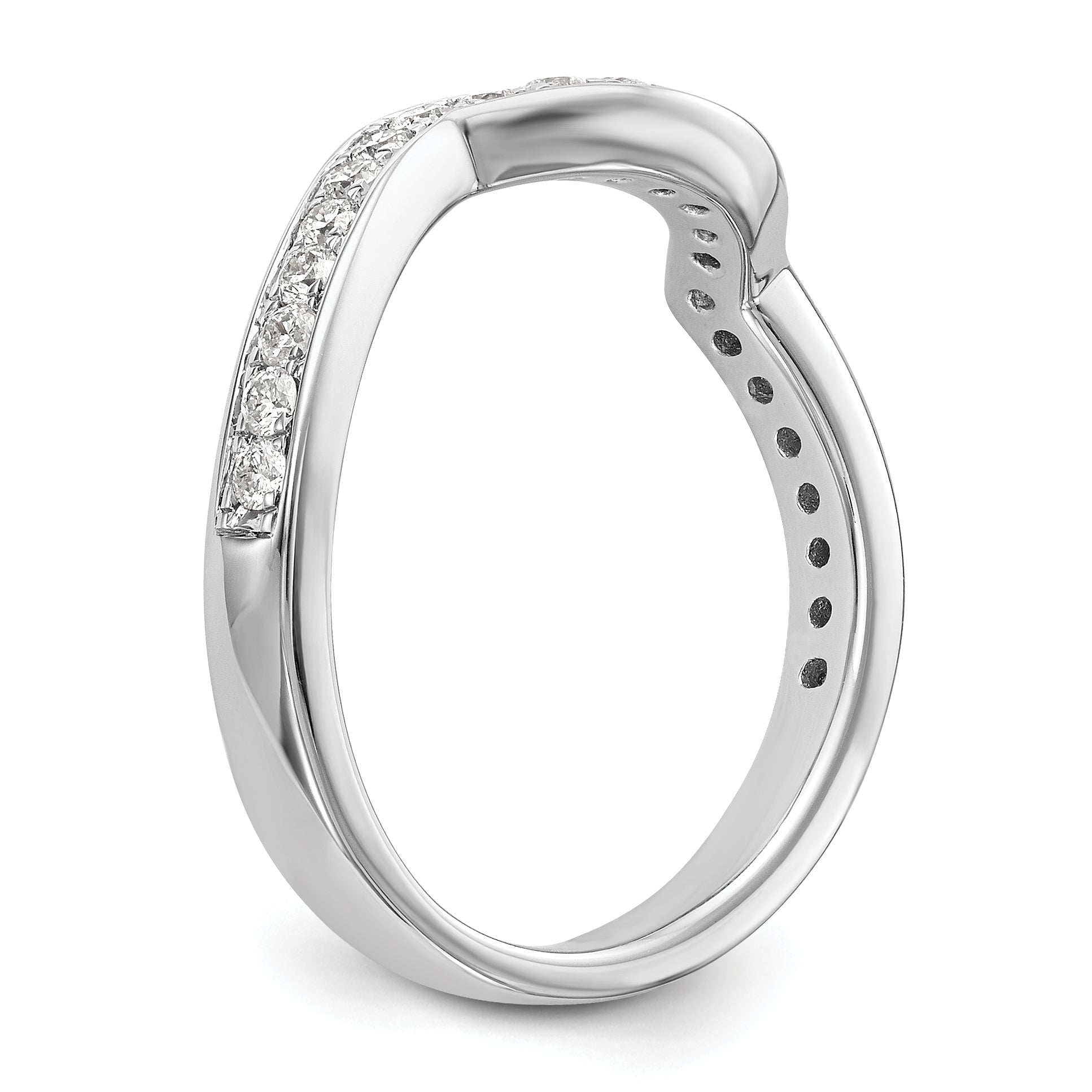 0.40ct. CZ Solid Real 14K White Gold Wedding Wedding Band Ring