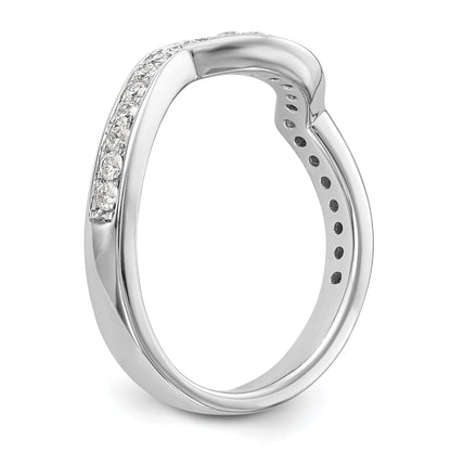 0.40ct. CZ Solid Real 14K White Gold Wedding Wedding Band Ring