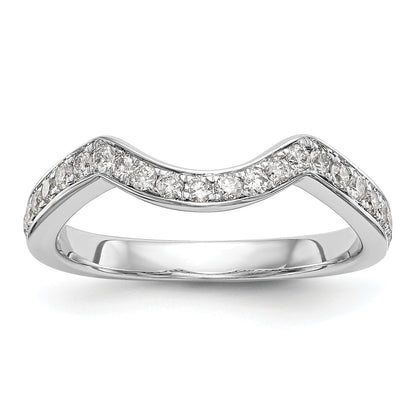 0.40ct. CZ Solid Real 14K White Gold Wedding Wedding Band Ring