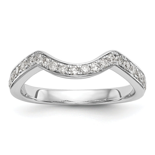0.40ct. CZ Solid Real 14K White Gold Wedding Wedding Band Ring