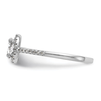 2.00ct. CZ Solid Real 14K White Gold Oval Oval Halo Engagement Ring