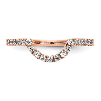 0.29ct. CZ Solid Real 14K Rose Gold Wedding Wedding Band Ring