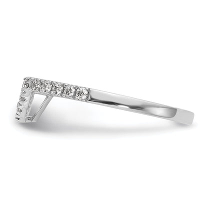 0.21ct. CZ Solid Real 14K White Gold Wedding Wedding Band Ring
