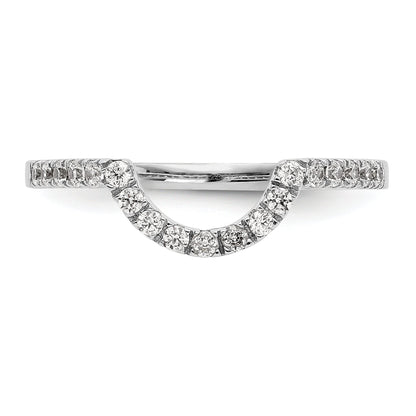 0.21ct. CZ Solid Real 14K White Gold Wedding Wedding Band Ring