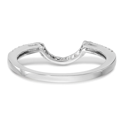 0.21ct. CZ Solid Real 14K White Gold Wedding Wedding Band Ring