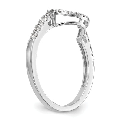0.21ct. CZ Solid Real 14K White Gold Wedding Wedding Band Ring