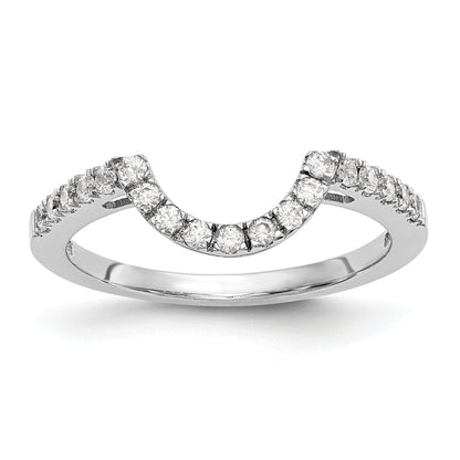 0.21ct. CZ Solid Real 14K White Gold Wedding Wedding Band Ring