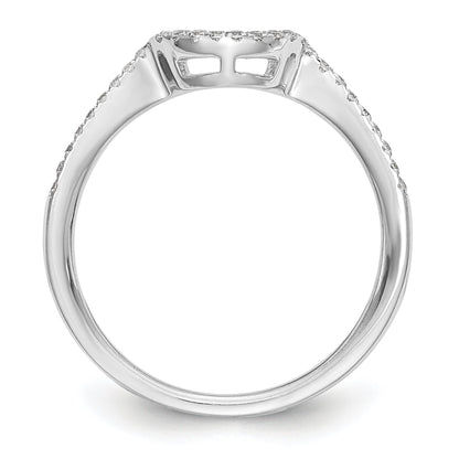 0.14ct. CZ Solid Real 14K White Gold Wedding Wedding Band Ring