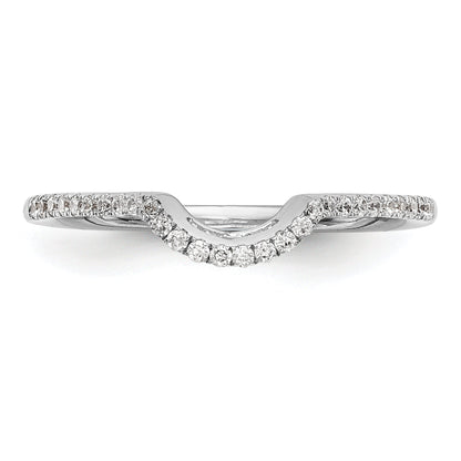 0.14ct. CZ Solid Real 14K White Gold Wedding Wedding Band Ring