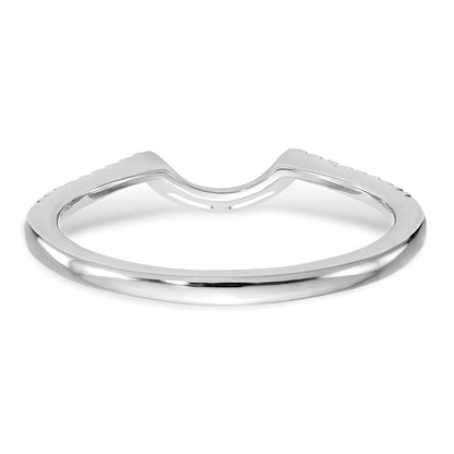 0.14ct. CZ Solid Real 14K White Gold Wedding Wedding Band Ring