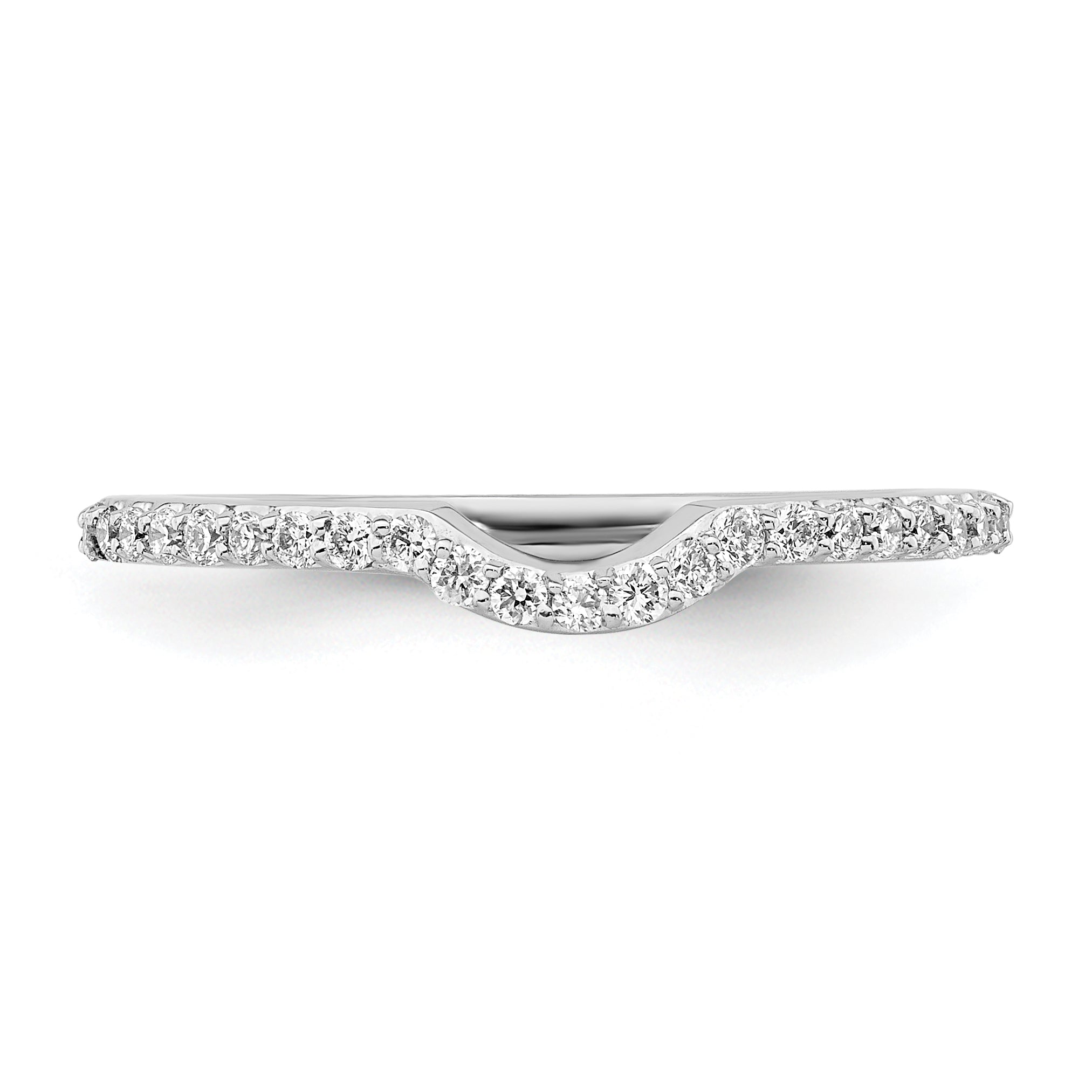 0.23ct. CZ Solid Real 14K White Gold Wedding Wedding Band Ring