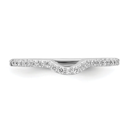 0.23ct. CZ Solid Real 14K White Gold Wedding Wedding Band Ring