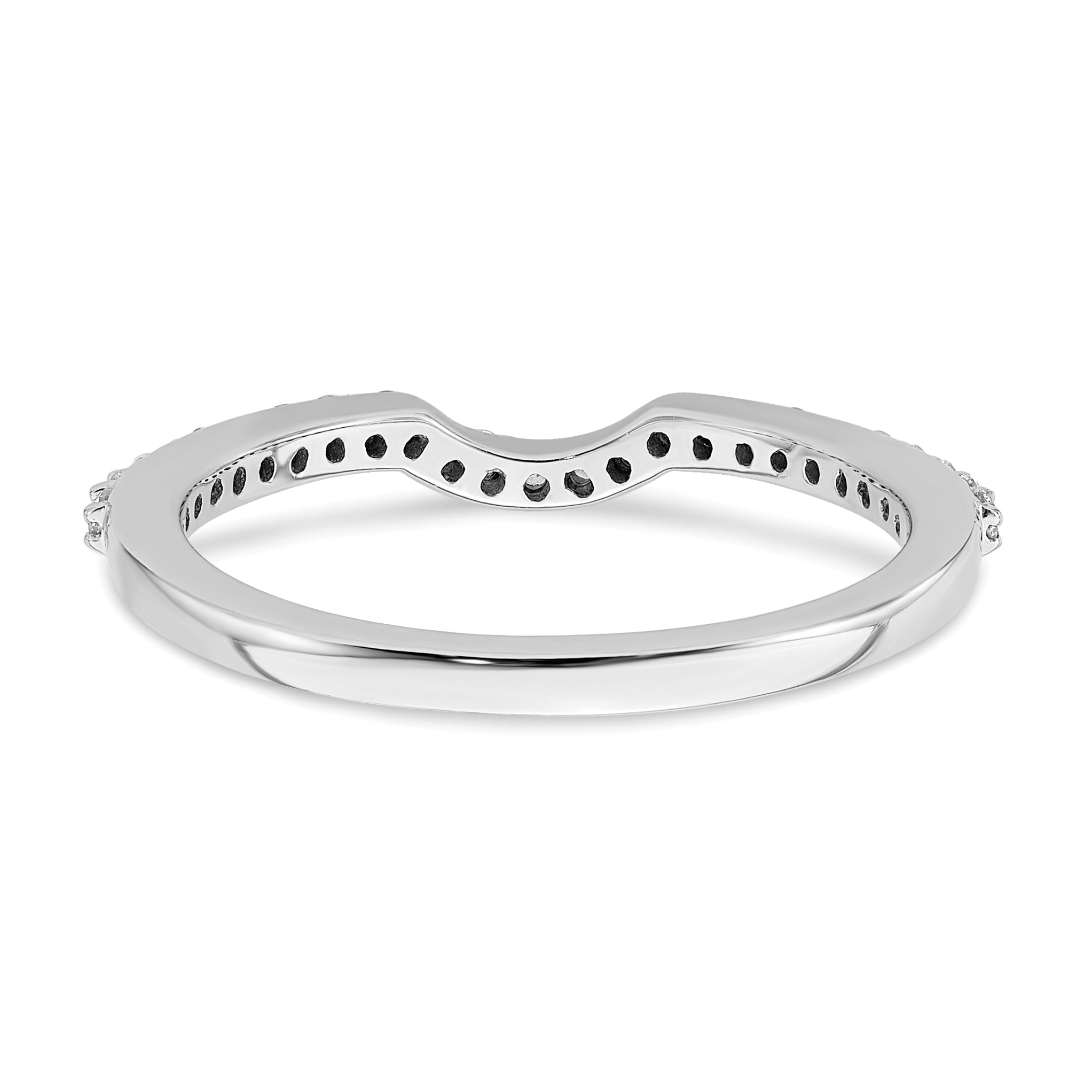 0.23ct. CZ Solid Real 14K White Gold Wedding Wedding Band Ring