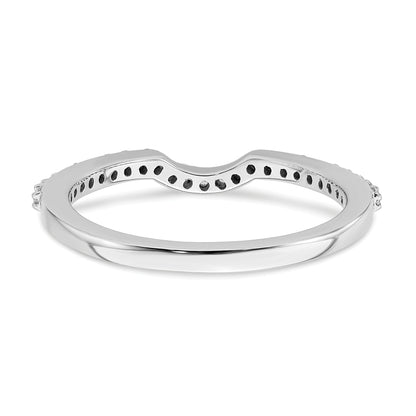 0.23ct. CZ Solid Real 14K White Gold Wedding Wedding Band Ring