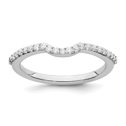 0.23ct. CZ Solid Real 14K White Gold Wedding Wedding Band Ring