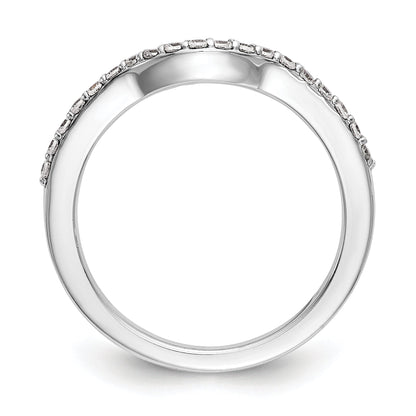 0.25ct. CZ Solid Real 14K White Gold Wedding Wedding Band Ring