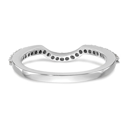 0.25ct. CZ Solid Real 14K White Gold Wedding Wedding Band Ring