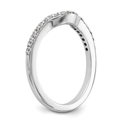 0.25ct. CZ Solid Real 14K White Gold Wedding Wedding Band Ring