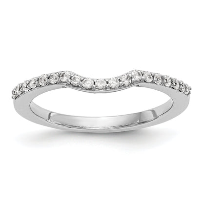 0.25ct. CZ Solid Real 14K White Gold Wedding Wedding Band Ring