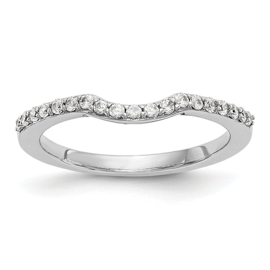 0.25ct. CZ Solid Real 14K White Gold Wedding Wedding Band Ring