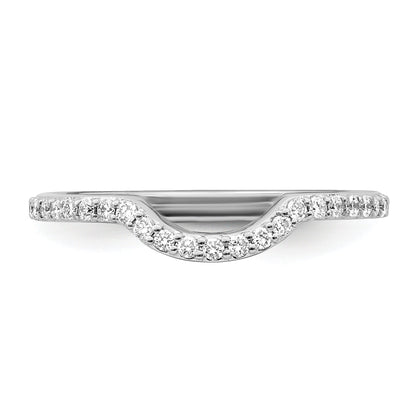 0.30ct. CZ Solid Real 14K White Gold Wedding Wedding Band Ring