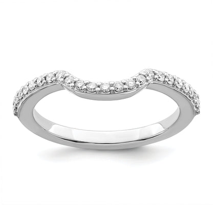 0.30ct. CZ Solid Real 14K White Gold Wedding Wedding Band Ring