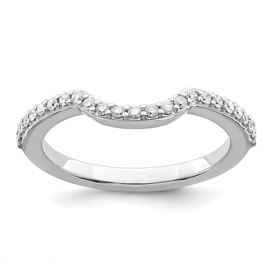 0.30ct. CZ Solid Real 14K White Gold Wedding Wedding Band Ring