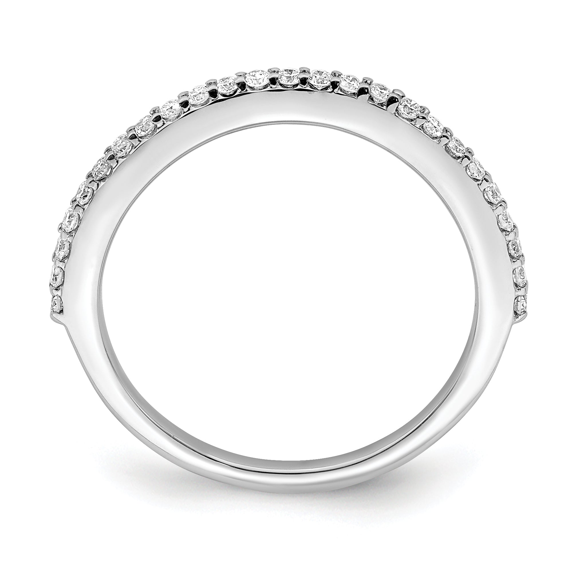 0.25ct. CZ Solid Real 14K White Gold Wedding Wedding Band Ring