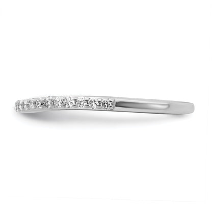 0.25ct. CZ Solid Real 14K White Gold Wedding Wedding Band Ring