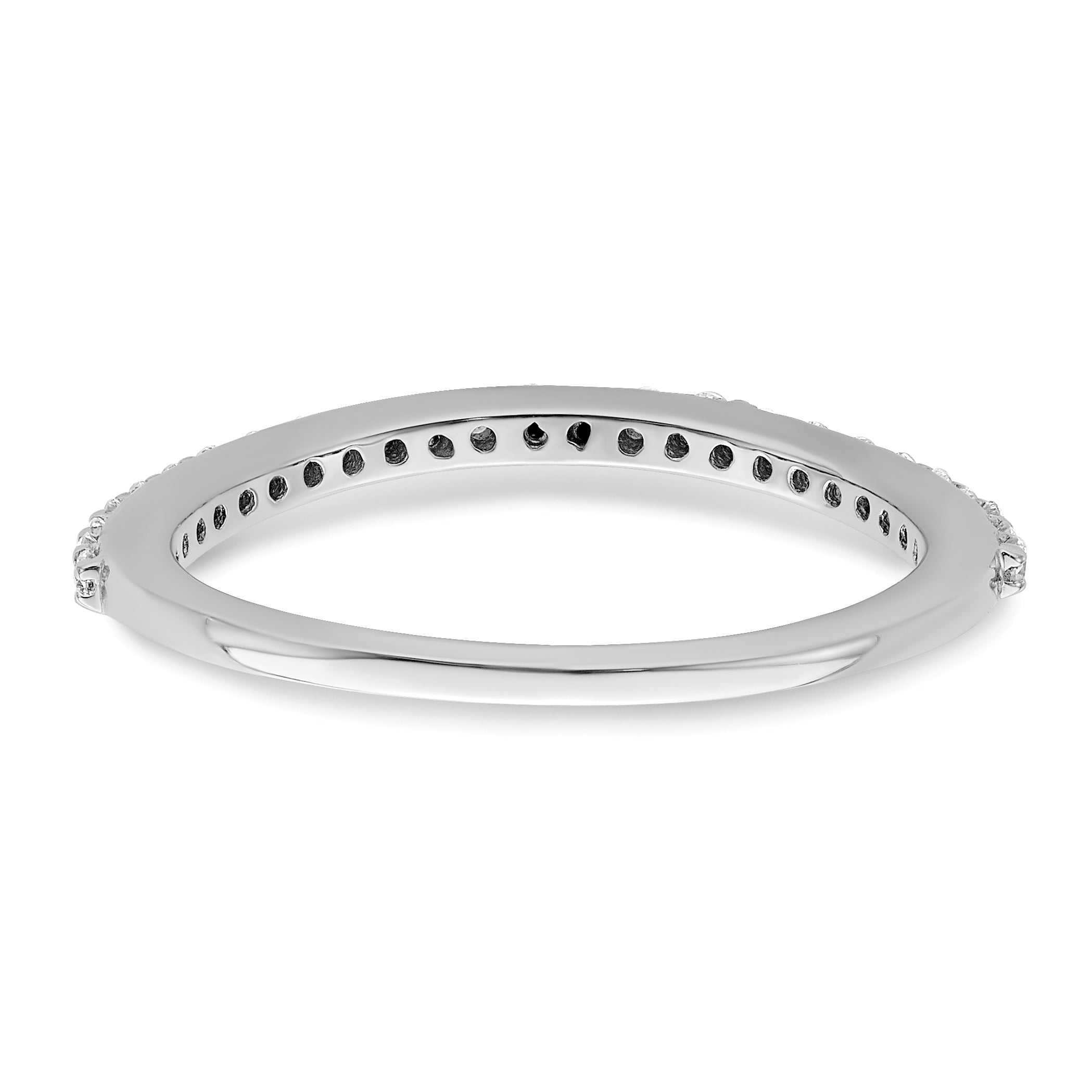 0.25ct. CZ Solid Real 14K White Gold Wedding Wedding Band Ring