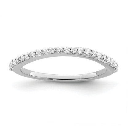 0.25ct. CZ Solid Real 14K White Gold Wedding Wedding Band Ring