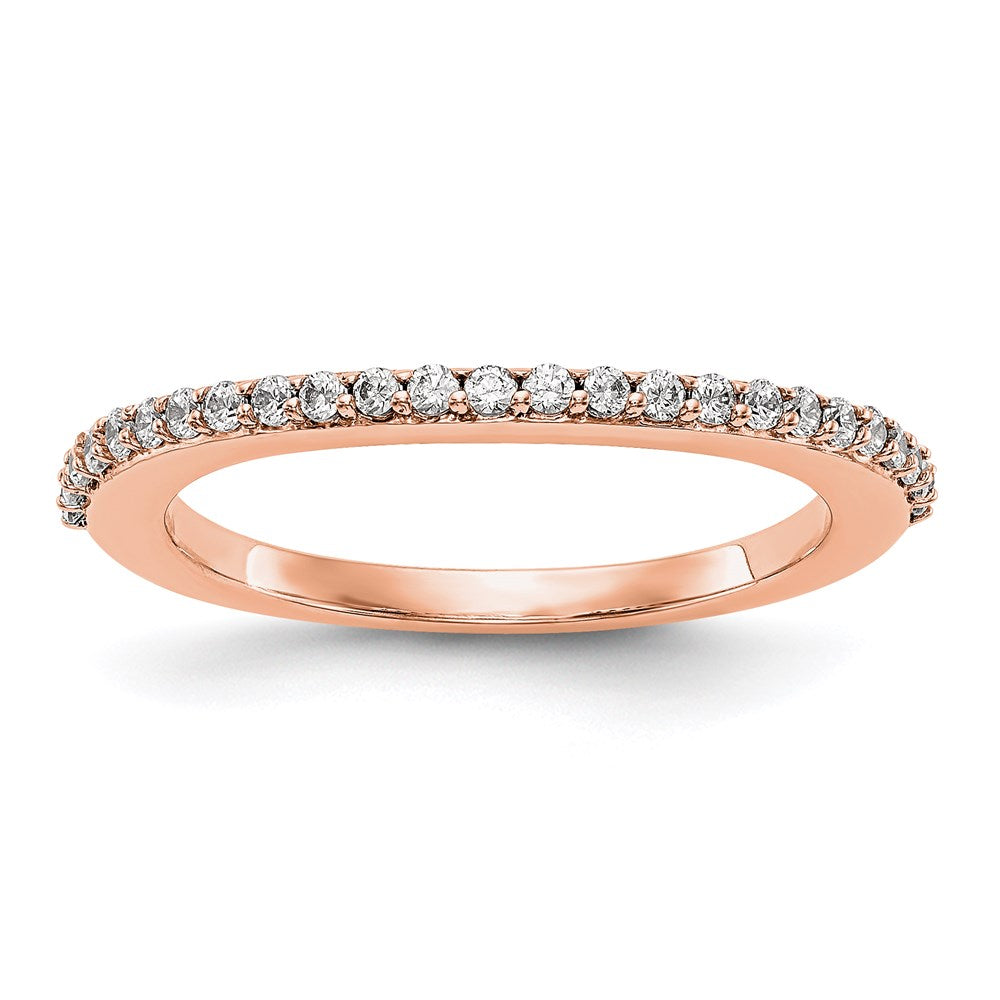 14k rose gold real diamond wedding band rm2335b 025 raa