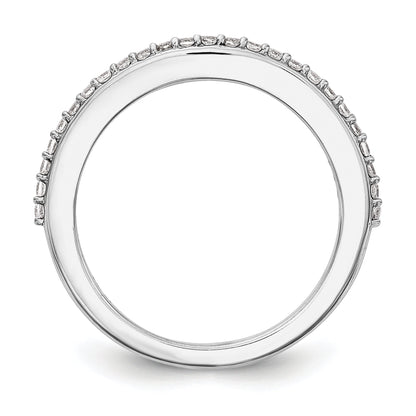0.28ct. CZ Solid Real 14K White Gold Wedding Wedding Band Ring