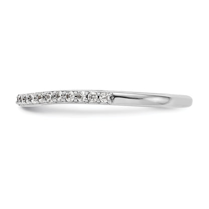 0.28ct. CZ Solid Real 14K White Gold Wedding Wedding Band Ring