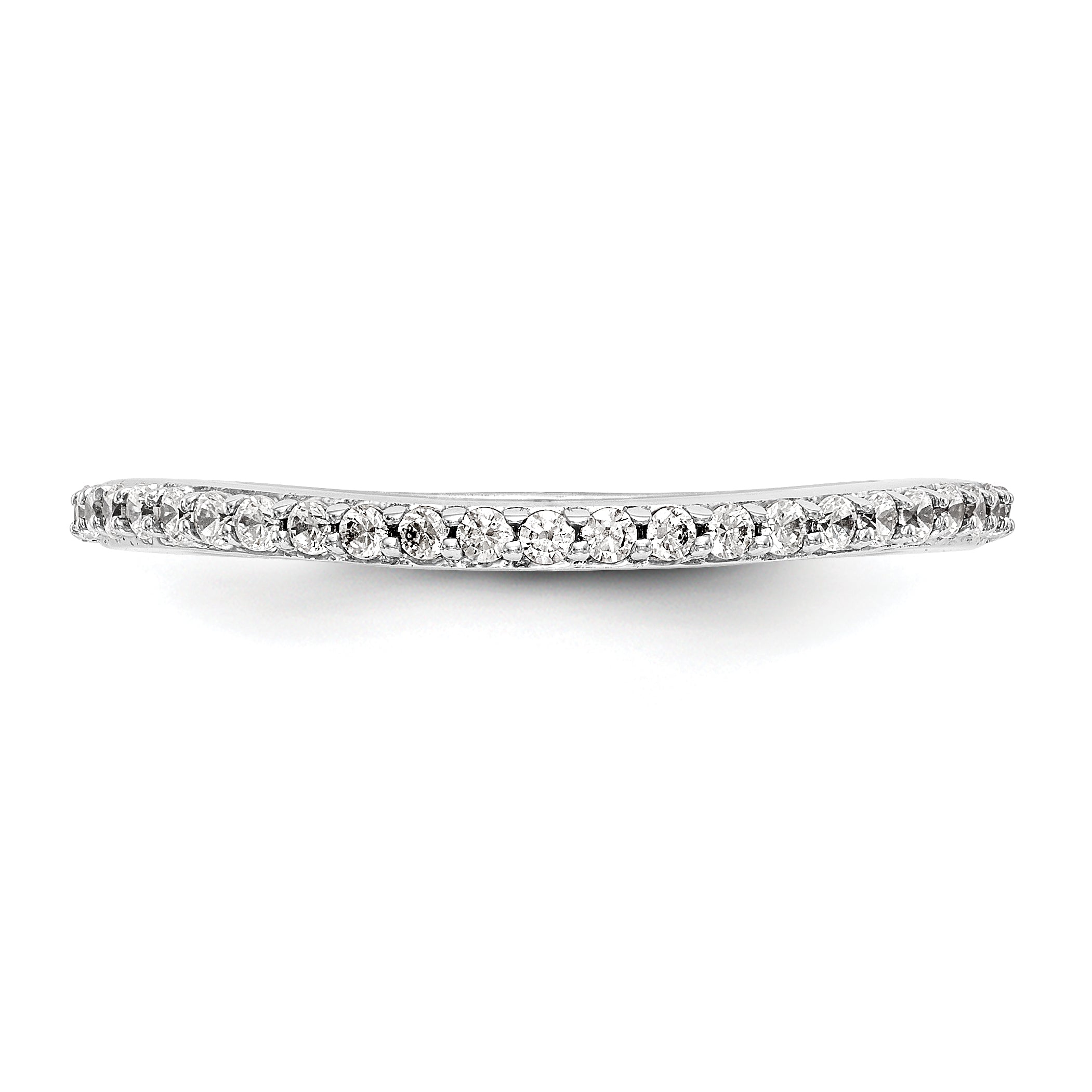 0.28ct. CZ Solid Real 14K White Gold Wedding Wedding Band Ring
