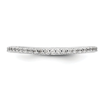 0.28ct. CZ Solid Real 14K White Gold Wedding Wedding Band Ring