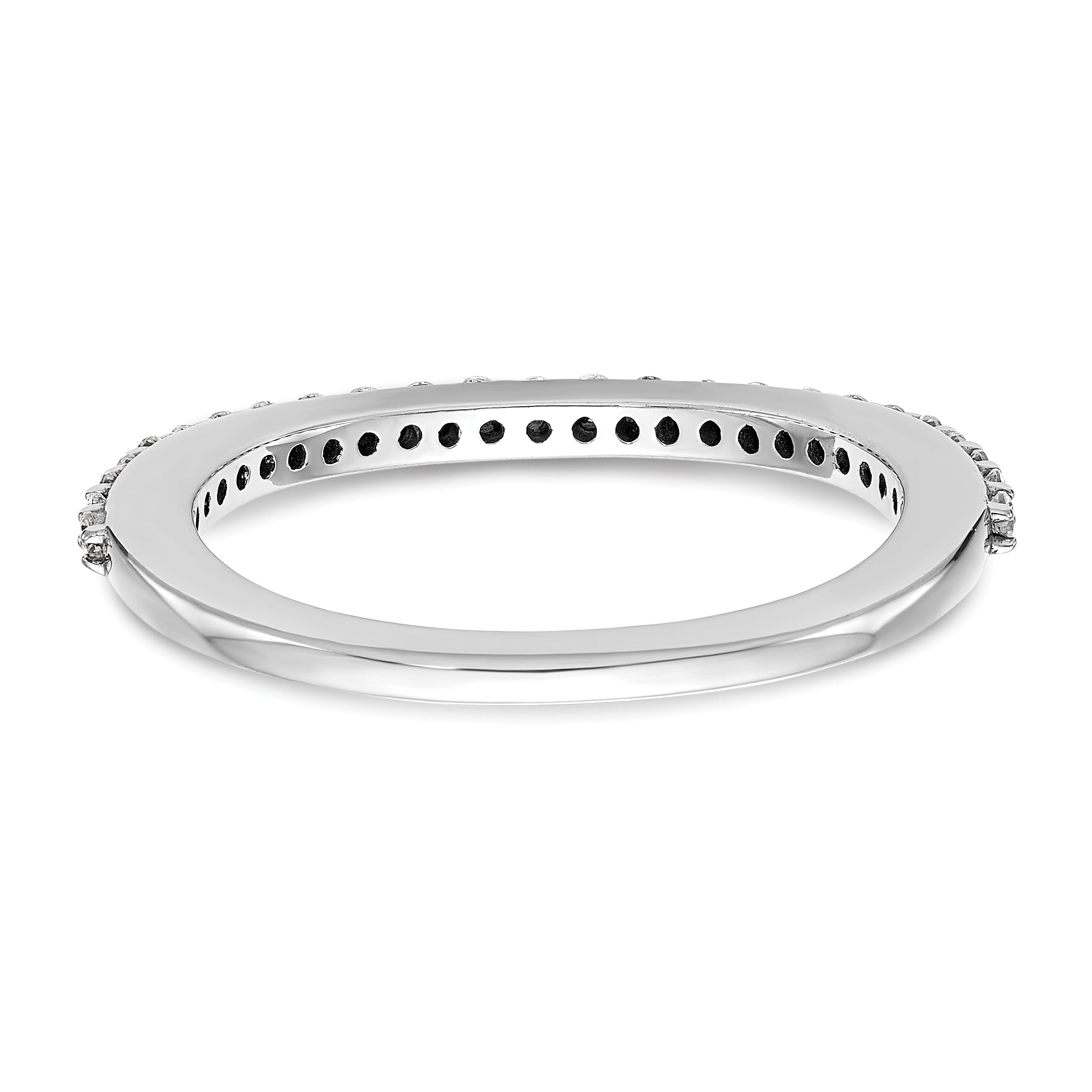 0.28ct. CZ Solid Real 14K White Gold Wedding Wedding Band Ring