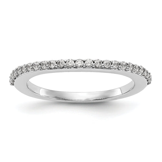 0.28ct. CZ Solid Real 14K White Gold Wedding Wedding Band Ring