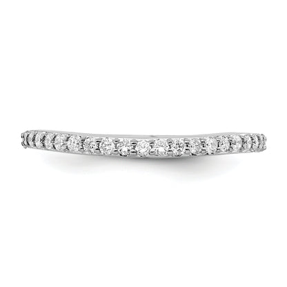 0.35ct. CZ Solid Real 14K White Gold Wedding Wedding Band Ring