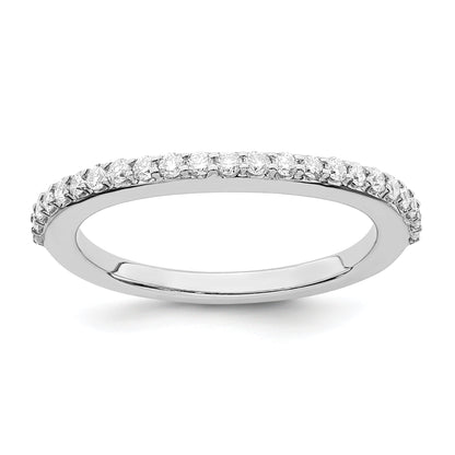 0.35ct. CZ Solid Real 14K White Gold Wedding Wedding Band Ring