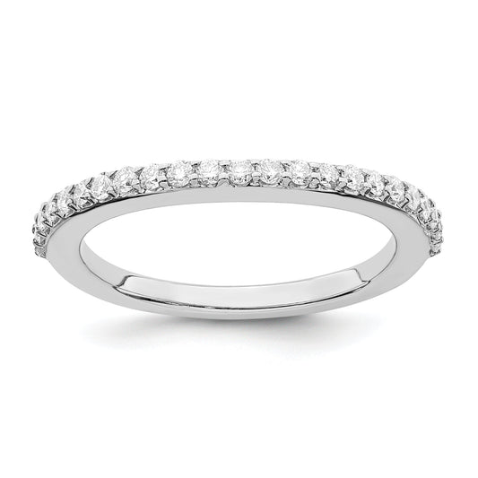 0.35ct. CZ Solid Real 14K White Gold Wedding Wedding Band Ring
