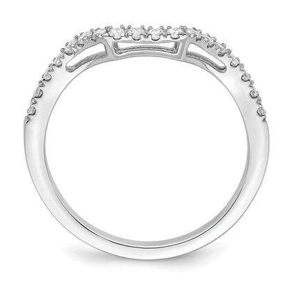 0.27ct. CZ Solid Real 14K White Gold Wedding Wedding Band Ring